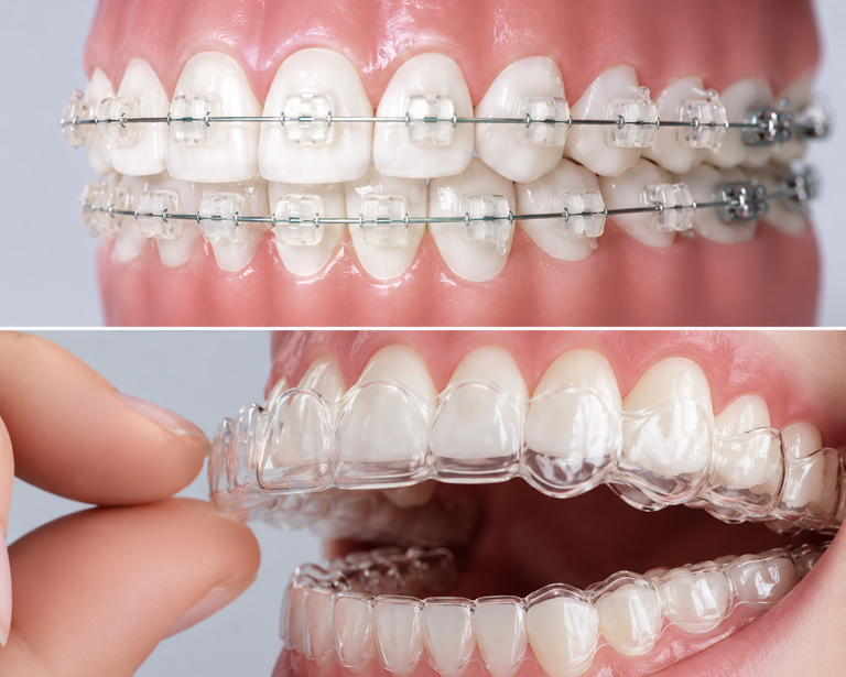 Niềng răng mắc cài sứ và trong suốt
