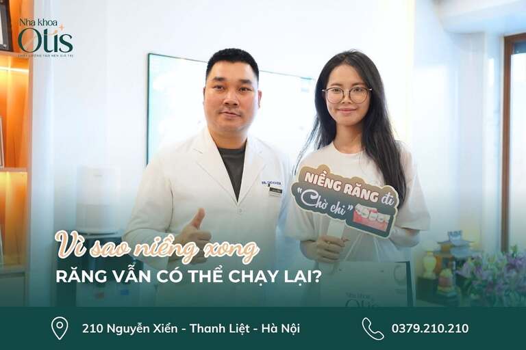 Tháo sớm có thể khiến răng chạy lại