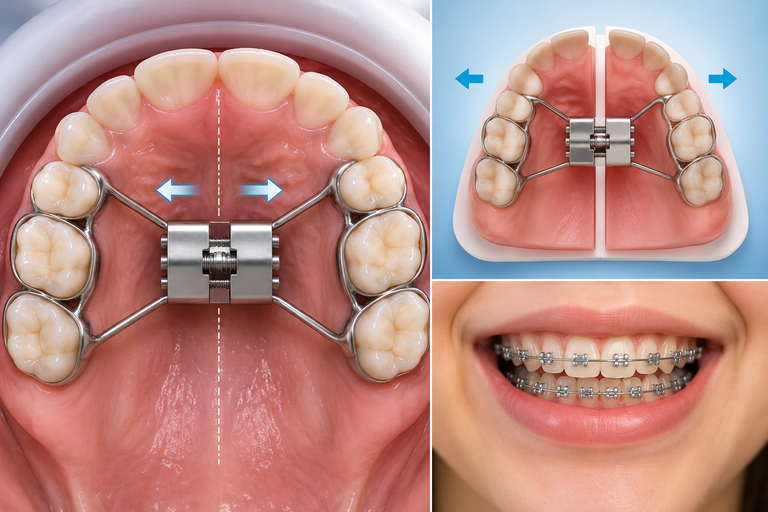 Nong hàm khi niềng răng để mở không gian chỉnh nha